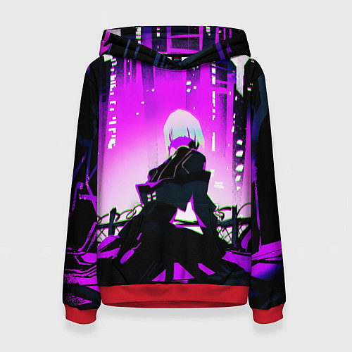 Женская толстовка Люси нетраннер - фиолетовый / 3D-Красный – фото 1