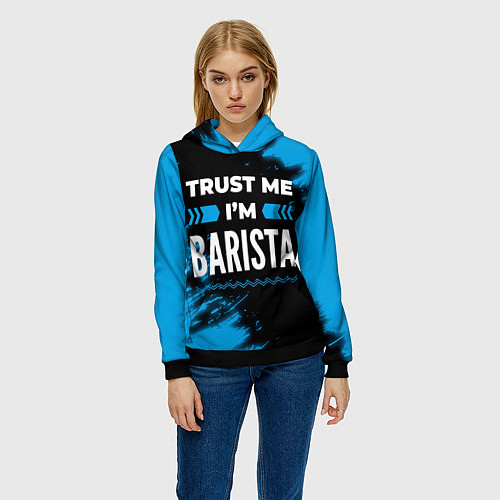 Женская толстовка Trust me Im barista dark / 3D-Черный – фото 3