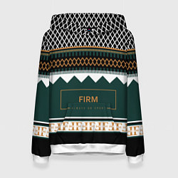 Толстовка-худи женская FIRM как свитер из 90х, цвет: 3D-белый
