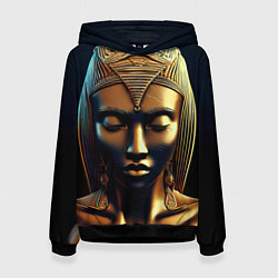 Женская толстовка Нейросеть - золотая статуя египетской царицы