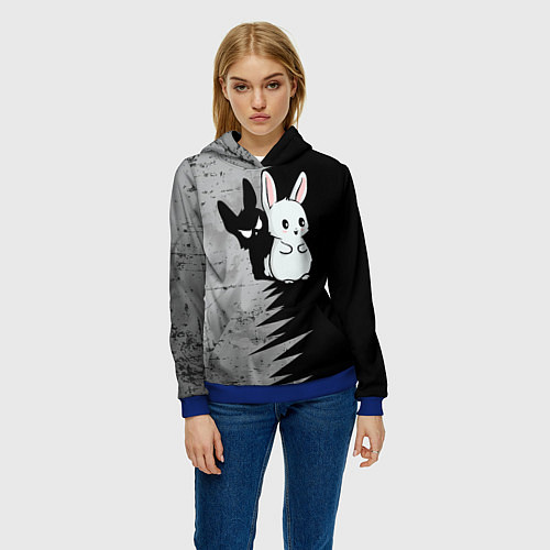 Женская толстовка Теневой зайка / 3D-Синий – фото 3