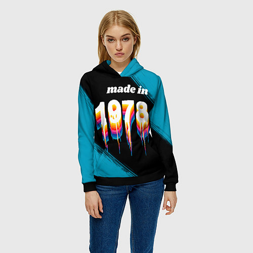 Женская толстовка Made in 1978: liquid art / 3D-Черный – фото 3