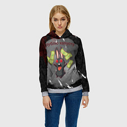 Толстовка-худи женская Рублю капусту, цвет: 3D-меланж — фото 2