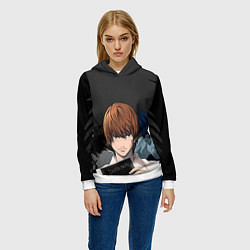 Толстовка-худи женская Death note, цвет: 3D-белый — фото 2