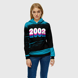 Толстовка-худи женская Made in 2002: vintage art, цвет: 3D-черный — фото 2