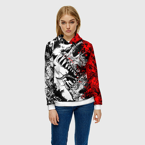 Женская толстовка Демон внутри меня / 3D-Белый – фото 3