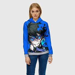 Толстовка-худи женская Ёити Исаги art, цвет: 3D-меланж — фото 2