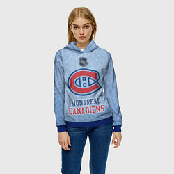Толстовка-худи женская Montreal Canadiens - NHL, цвет: 3D-синий — фото 2
