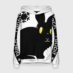 Толстовка-худи женская BlackRabbit, цвет: 3D-белый