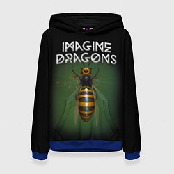 Толстовка-худи женская Imagine Dragons рок, цвет: 3D-синий