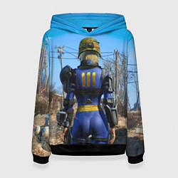 Толстовка-худи женская Vault 111 suit at Fallout 4 Nexus, цвет: 3D-черный