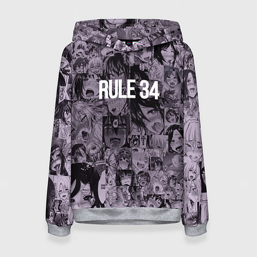 Женская толстовка Правило 34 ахегао / 3D-Меланж – фото 1