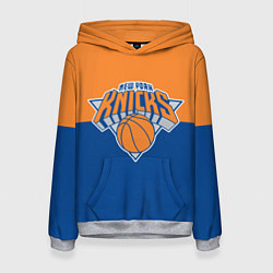 Толстовка-худи женская Нью-Йорк Никс НБА, цвет: 3D-меланж