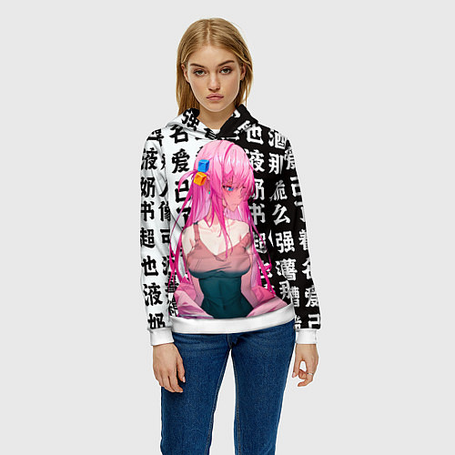 Женская толстовка Bocchi the rock аниме / 3D-Белый – фото 3