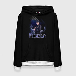 Толстовка-худи женская Wednesday с зонтом, цвет: 3D-белый