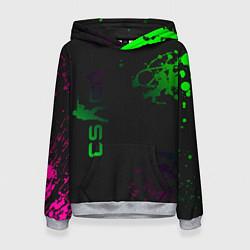 Толстовка-худи женская CS GO Splashes, цвет: 3D-меланж