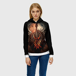 Толстовка-худи женская Рок гитара, цвет: 3D-белый — фото 2