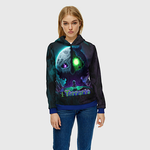 Женская толстовка Terraria monster / 3D-Синий – фото 3