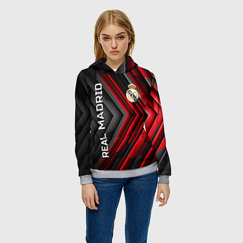 Женская толстовка Real Madrid art / 3D-Меланж – фото 3