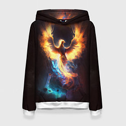 Толстовка-худи женская Дикий Феникс, цвет: 3D-белый