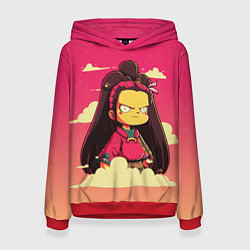 Толстовка-худи женская Kamado Nezuko simpson, цвет: 3D-красный
