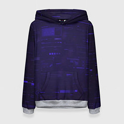 Толстовка-худи женская Киберпанк изнутри, цвет: 3D-меланж