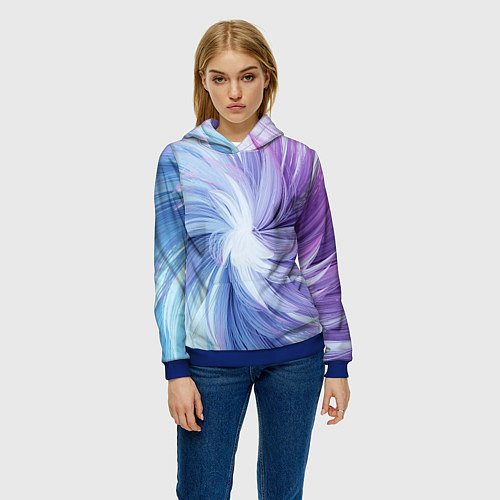 Женская толстовка Вихрь красок / 3D-Синий – фото 3