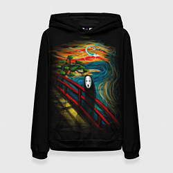 Толстовка-худи женская Унесенные призраками Безликий бог в стиле Ван Гога, цвет: 3D-черный