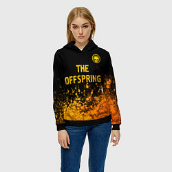 Толстовка-худи женская The Offspring - gold gradient: символ сверху, цвет: 3D-черный — фото 2