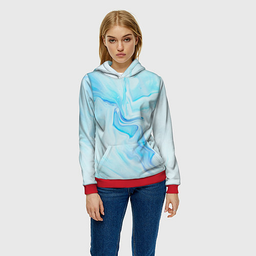 Женская толстовка Ледяной туман / 3D-Красный – фото 3