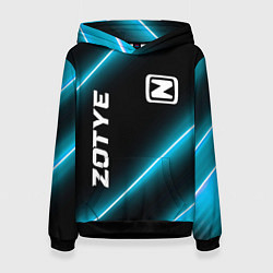 Толстовка-худи женская Zotye неоновые лампы, цвет: 3D-черный