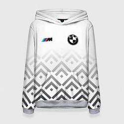 Толстовка-худи женская BMW m power - белый, цвет: 3D-меланж