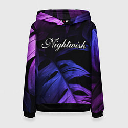 Женская толстовка Nightwish neon monstera