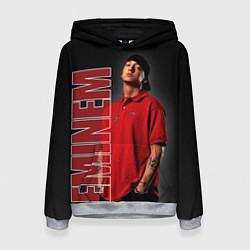 Толстовка-худи женская Рэппер Эминем, цвет: 3D-меланж