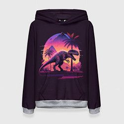 Толстовка-худи женская Retrowave Trex, цвет: 3D-меланж