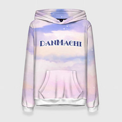 Толстовка-худи женская DanMachi sky clouds, цвет: 3D-белый