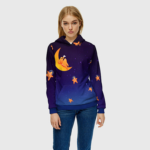 Женская толстовка Милые звёзды / 3D-Синий – фото 3