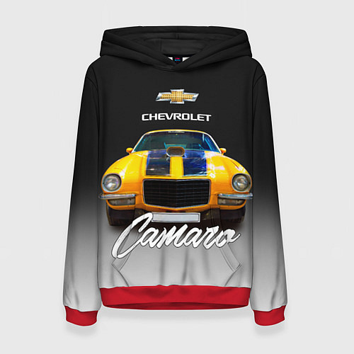 Женская толстовка Американский спорткар Camaro 1970 года / 3D-Красный – фото 1