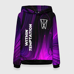 Толстовка-худи женская Within Temptation violet plasma, цвет: 3D-черный