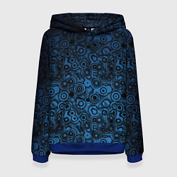 Толстовка-худи женская Смешение молекул midjourney, цвет: 3D-синий