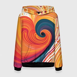 Толстовка-худи женская Вихрь цвета, цвет: 3D-черный