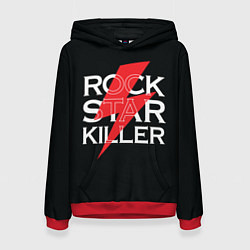 Толстовка-худи женская Rock Star Killer, цвет: 3D-красный