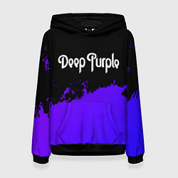 Толстовка-худи женская Deep Purple purple grunge, цвет: 3D-черный