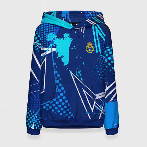 Женская толстовка Реал Мадрид фк эмблема / 3D-Синий – фото 1