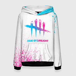 Толстовка-худи женская Dead by Daylight neon gradient style, цвет: 3D-черный