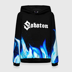 Толстовка-худи женская Sabaton blue fire, цвет: 3D-черный