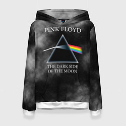 Толстовка-худи женская Pink Floyd космос, цвет: 3D-белый