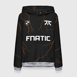 Толстовка-худи женская Форма Fnatic молнии, цвет: 3D-меланж