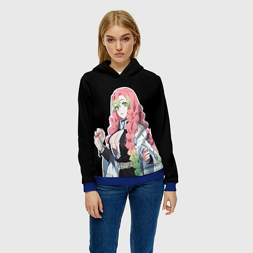 Женская толстовка Мицури канроджи - минимализм / 3D-Синий – фото 3