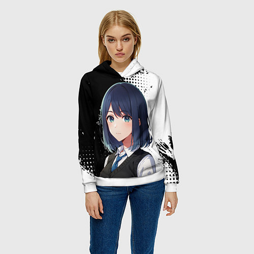 Женская толстовка Звездное дитя - аканэ / 3D-Белый – фото 3